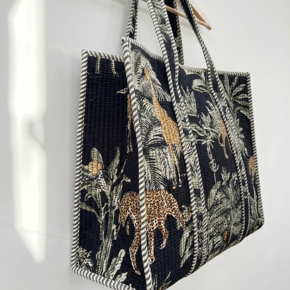 100%-cotton-quilted-tote-bag-with-Jaipur-print-and-safari-inspired-design
