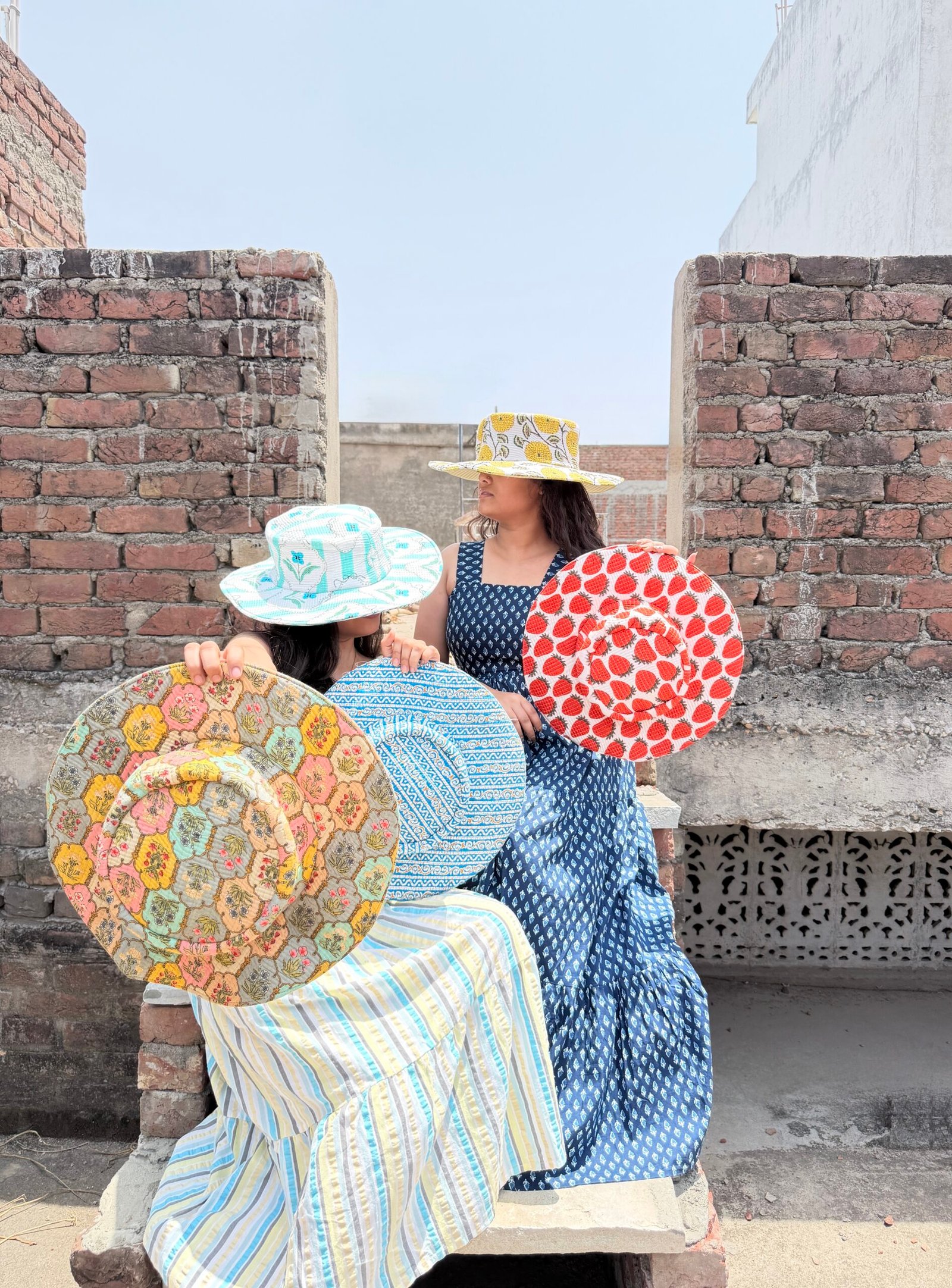 The Jaipur Rosewood Quilted Sun Hat - Image 3